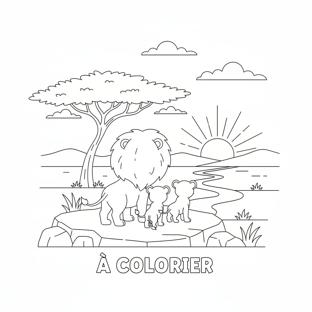 Coloriage coloriage le roi lion 2 3
