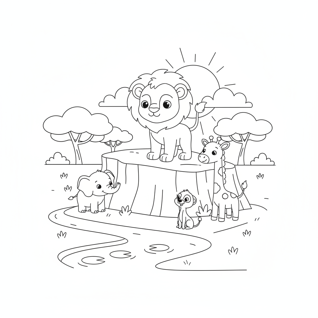 Coloriage coloriage le roi lion 3