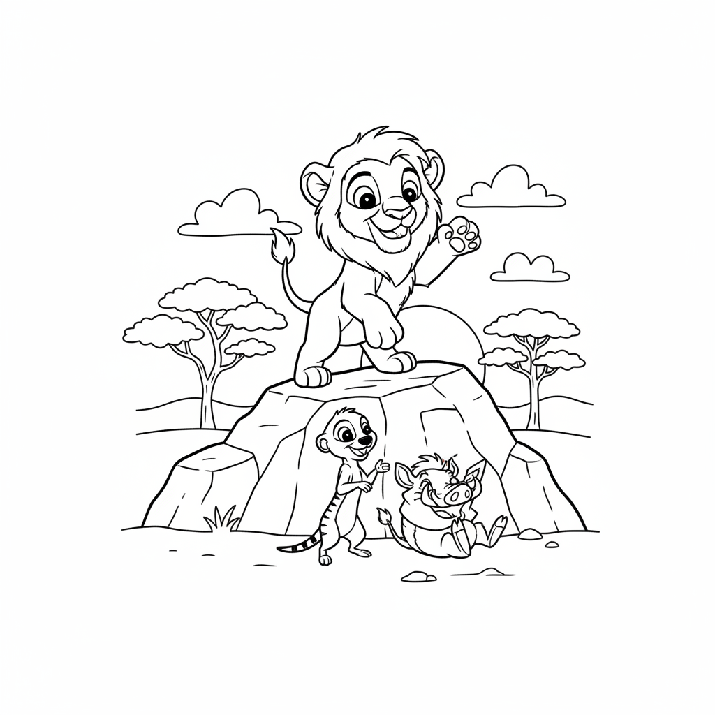 Coloriage coloriage le roi lion 5