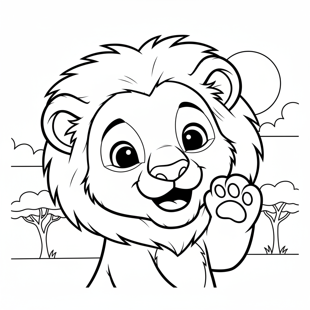 Coloriage coloriage le roi lion à imprimer 4