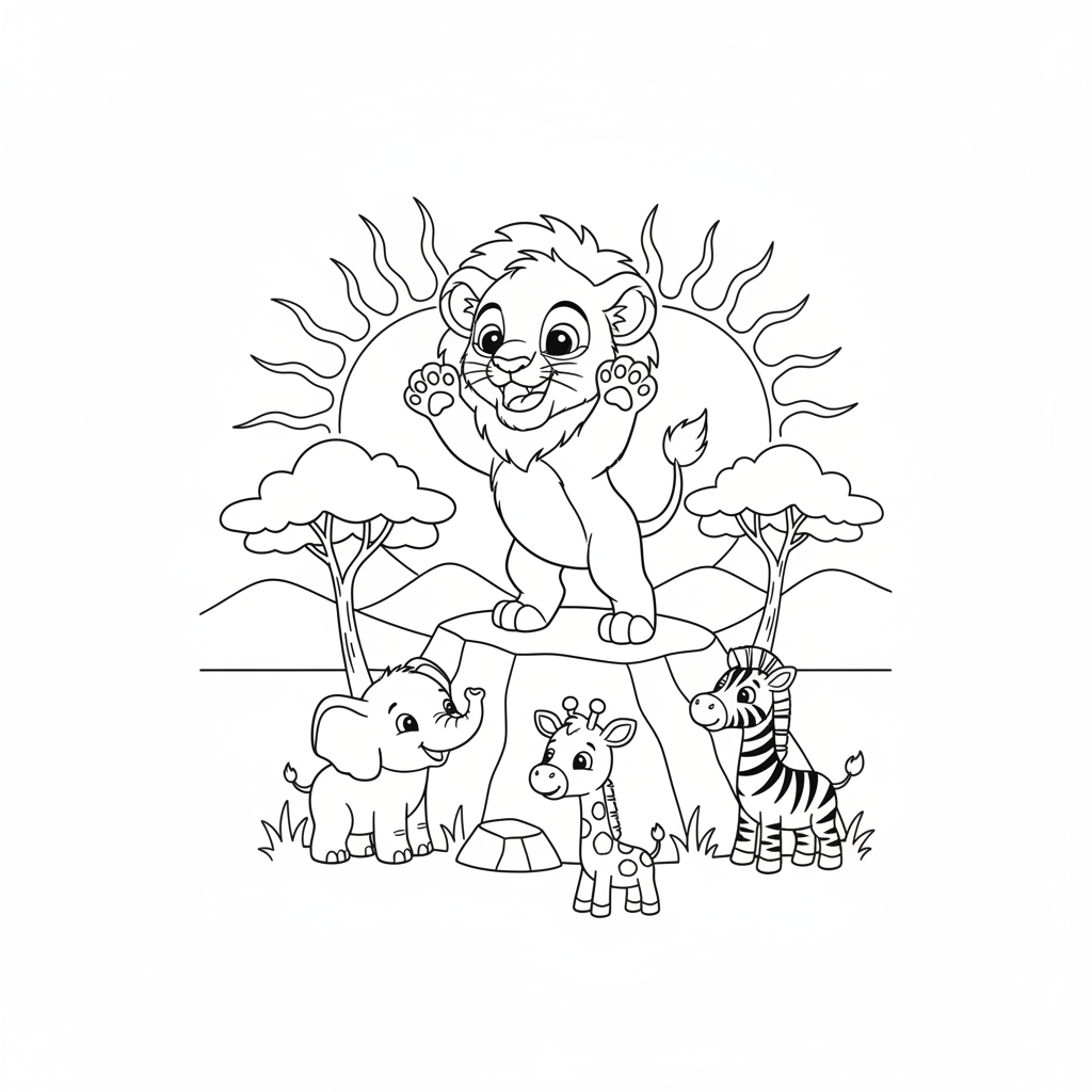 Coloriage coloriage le roi lion à imprimer 5