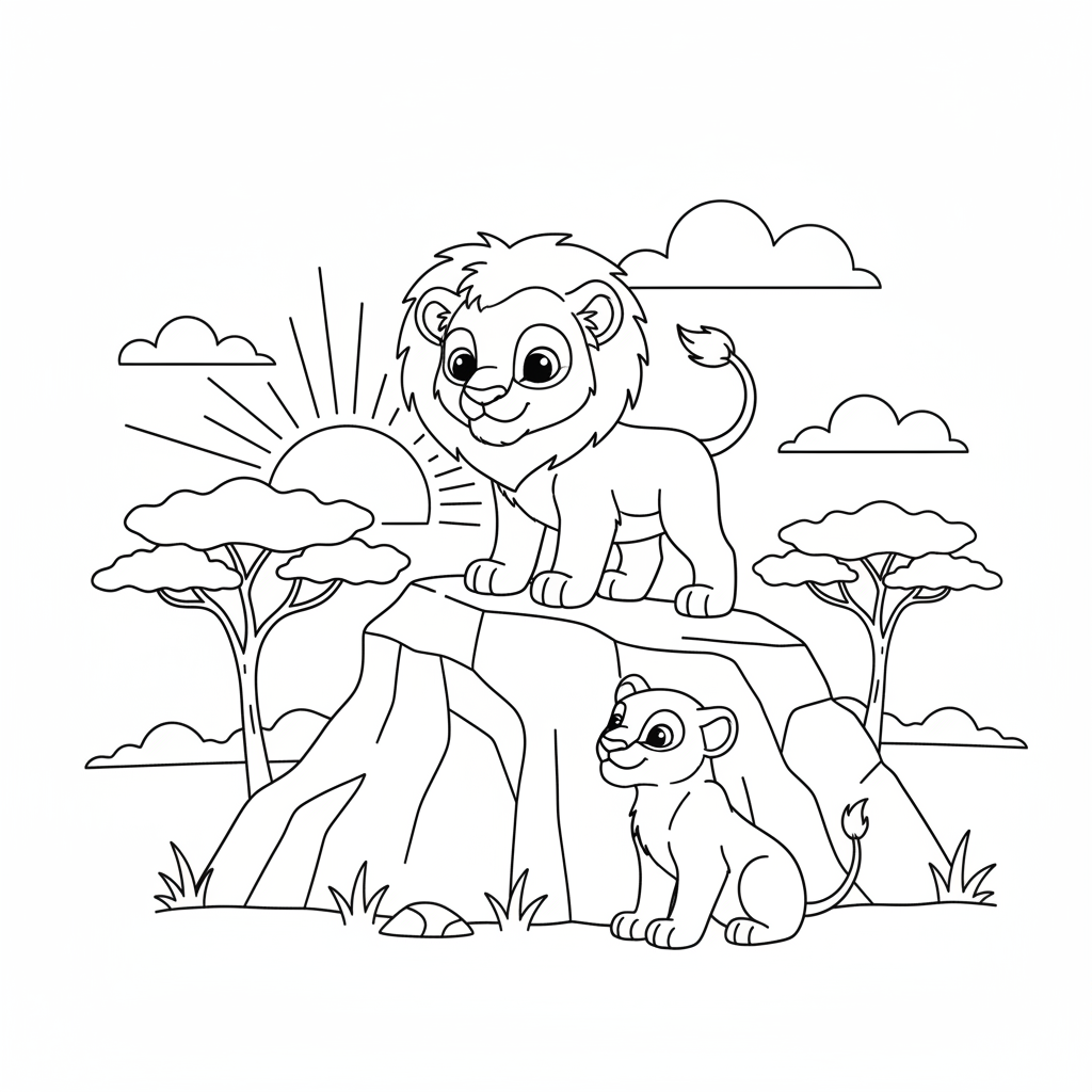 Coloriage coloriage le roi lion imprimer 2