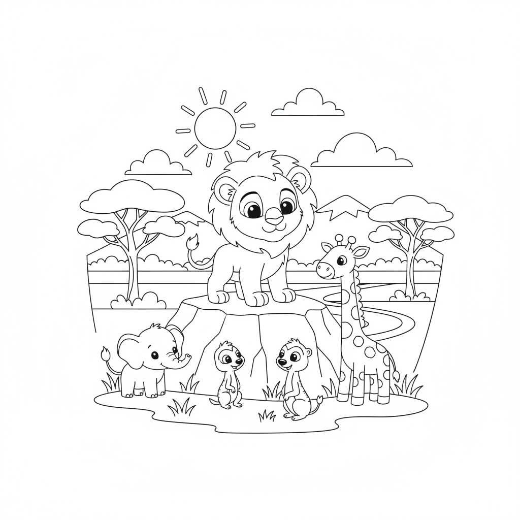 Coloriage coloriage le roi lion imprimer 3