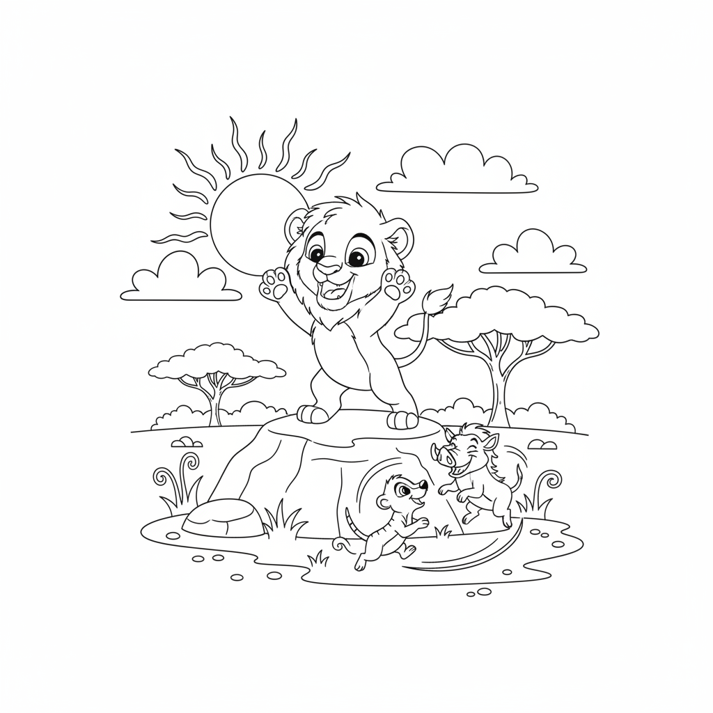 Coloriage coloriage le roi lion imprimer 5