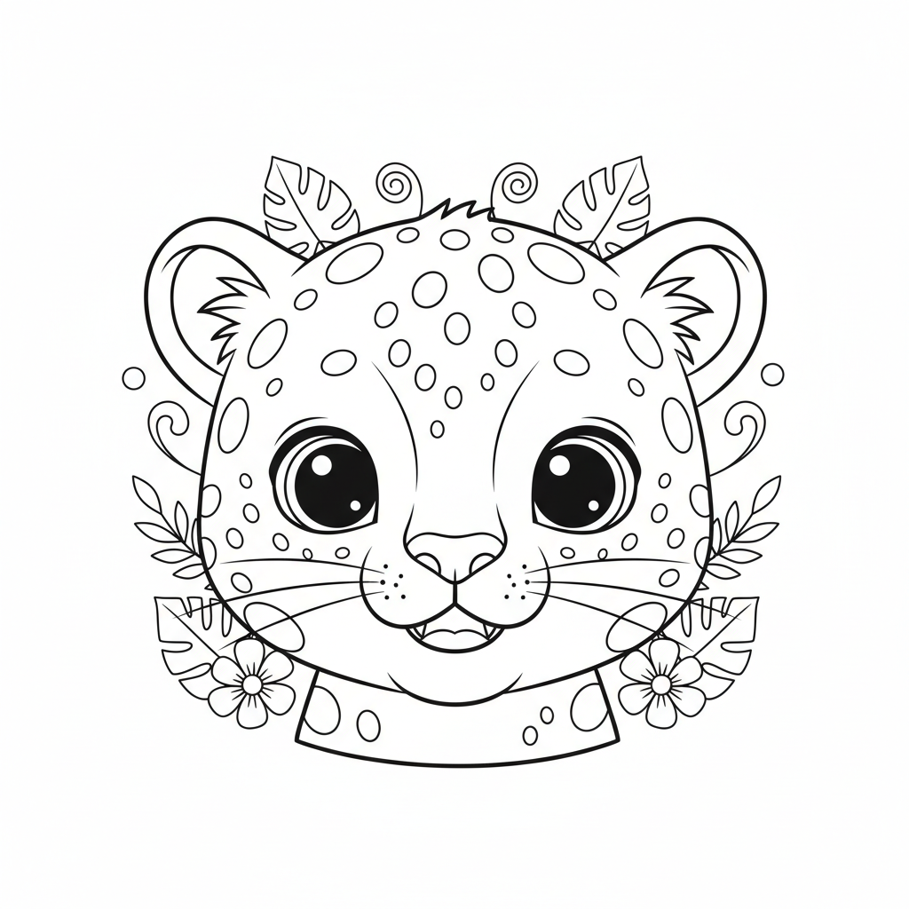 Coloriage coloriage léopard 4