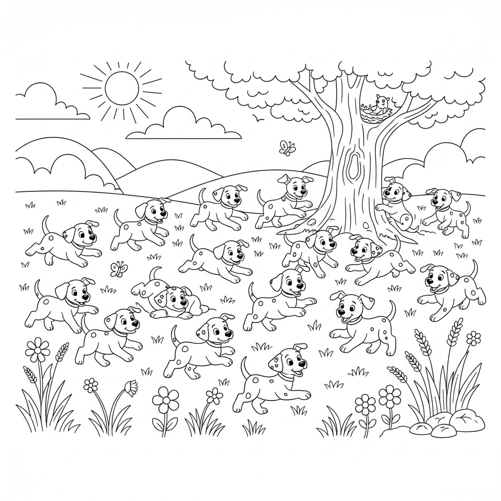 Coloriage coloriage les 101 dalmatiens 3