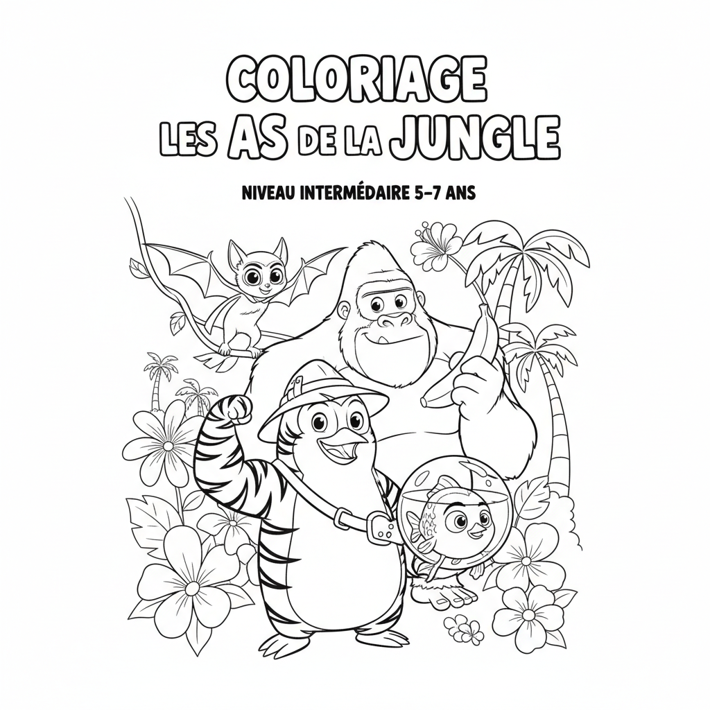 Coloriage coloriage les as de la jungle 2