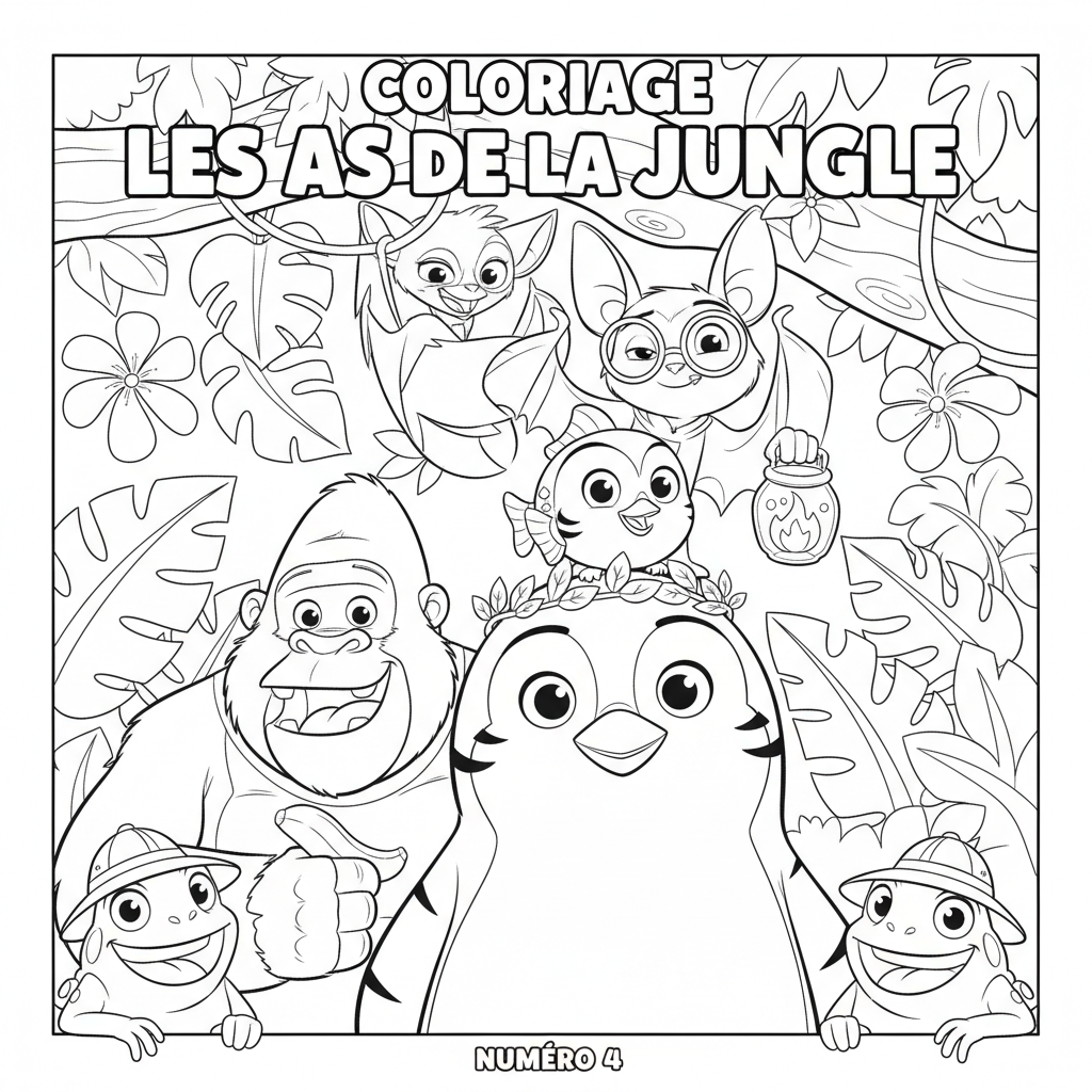 Coloriage coloriage les as de la jungle 4