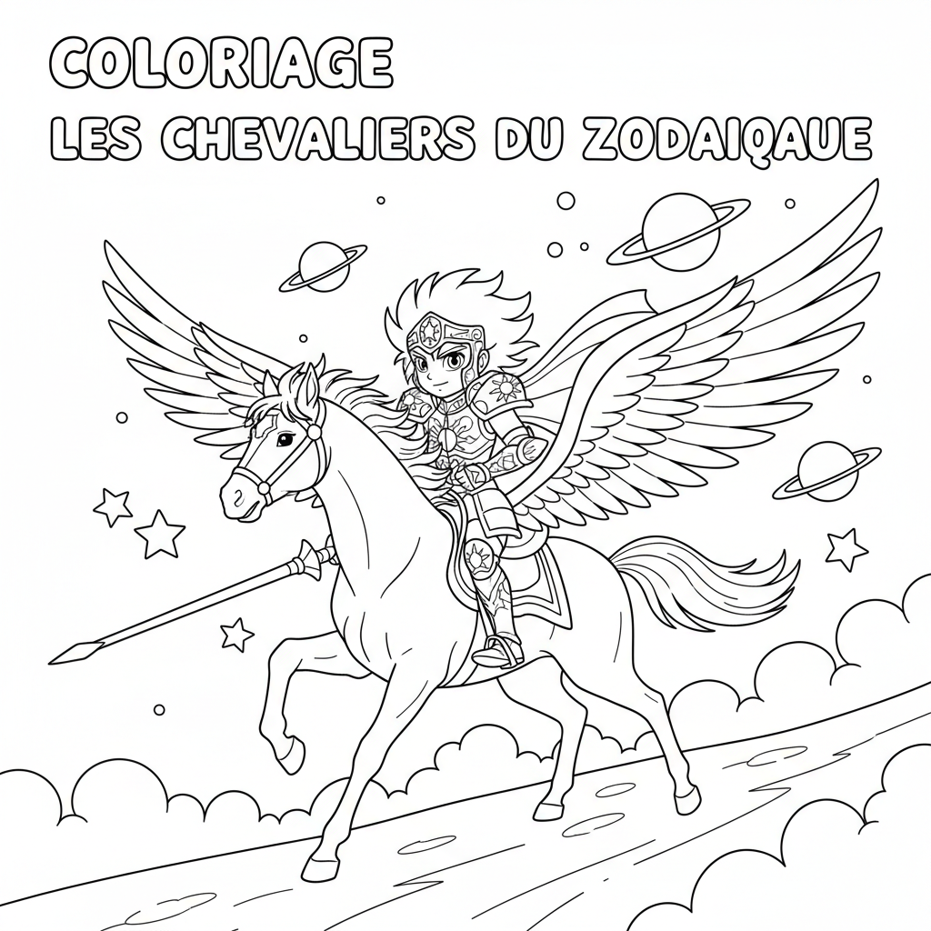 Coloriage coloriage les chevaliers du zodiaque 5