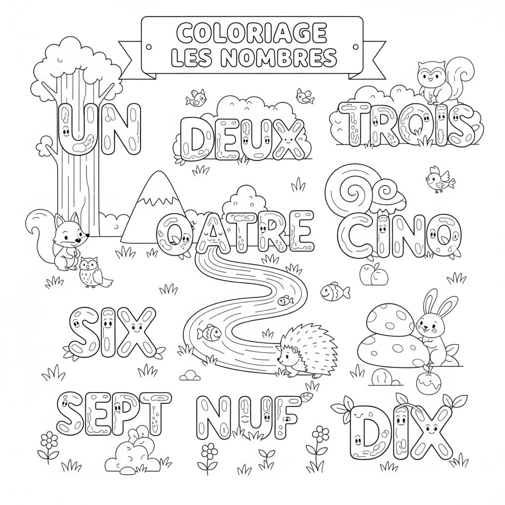 Coloriage coloriage les nombres 3