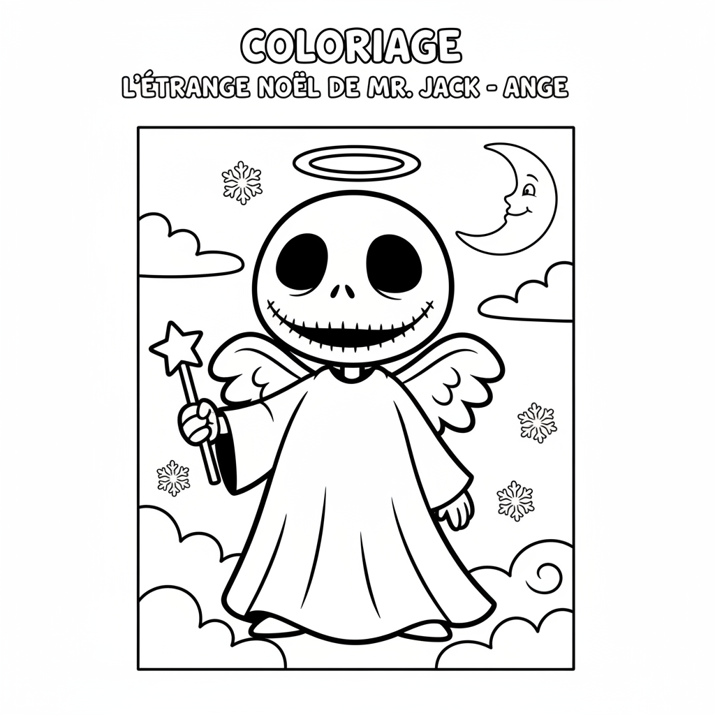 Coloriage L'Étrange Noël de Mr Jack Gratuit à Imprimer