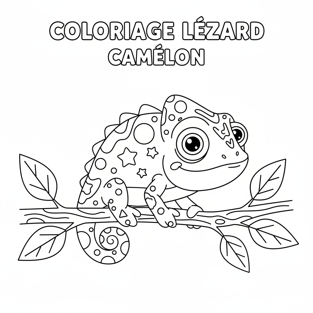 Coloriage Coloriage Lézard Gratuit à Imprimer