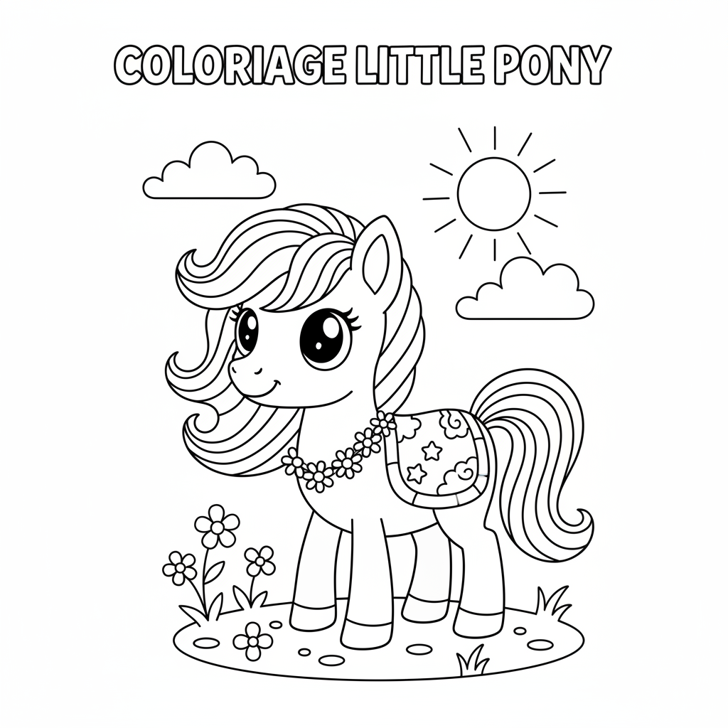 Coloriage coloriage little pony 2
