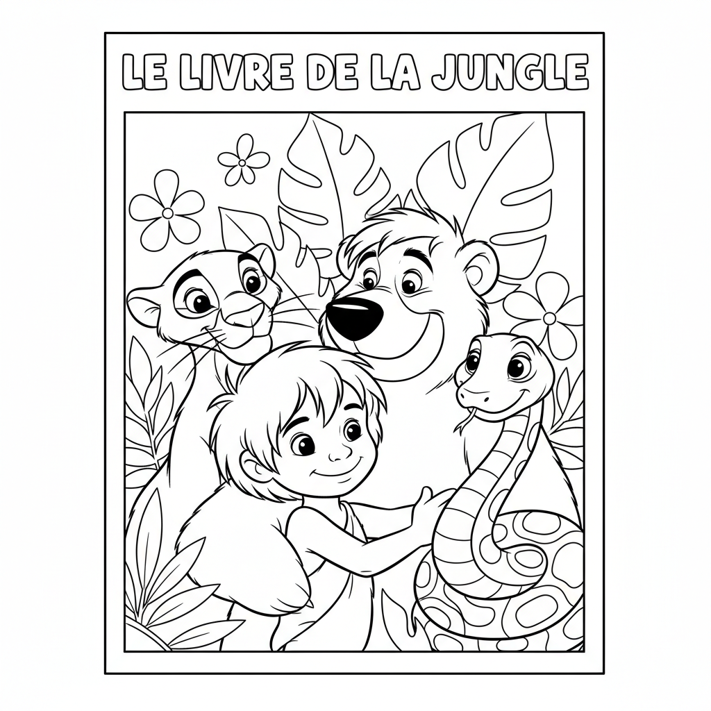 Coloriage coloriage livre de la jungle 4