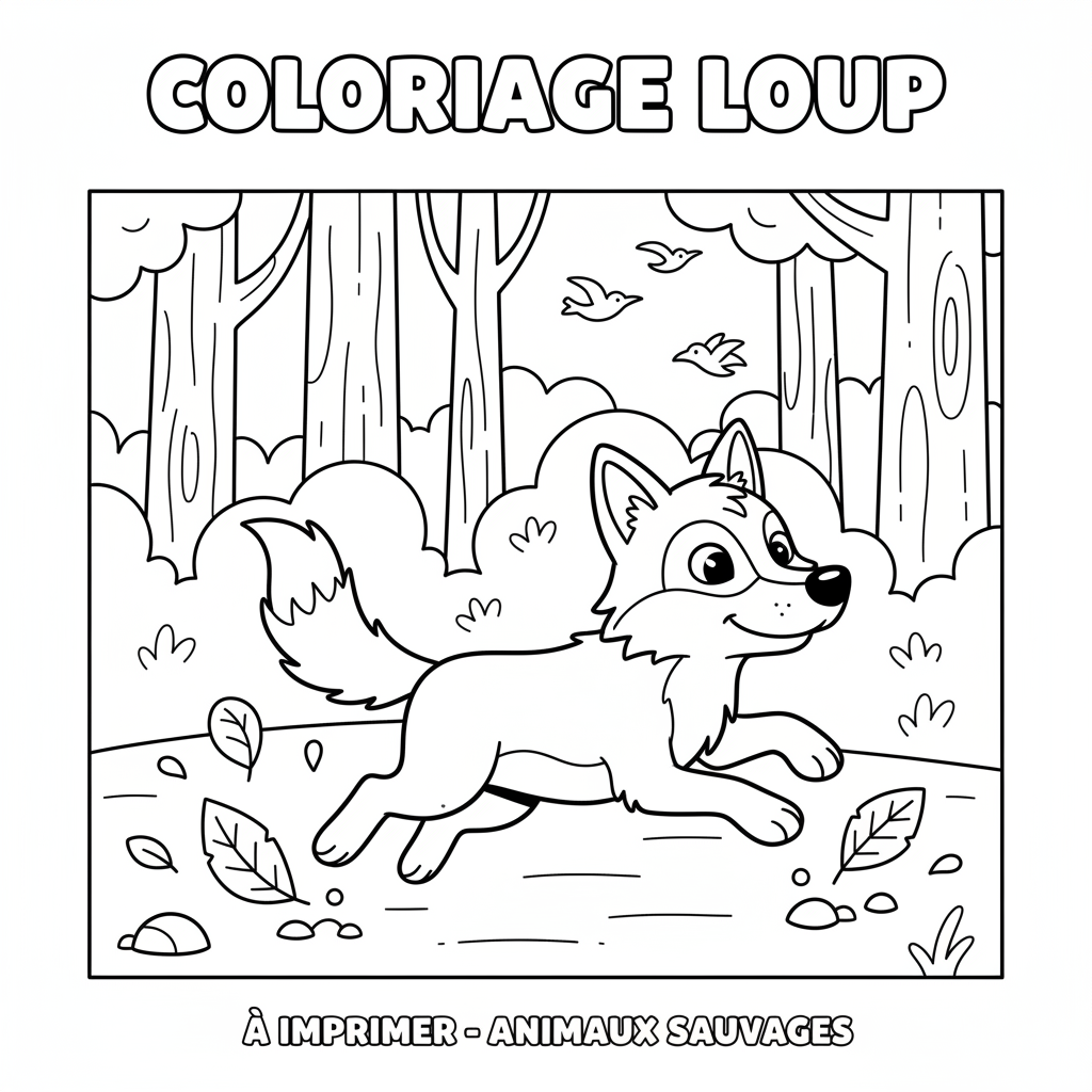 Coloriage coloriage loup à imprimer 5