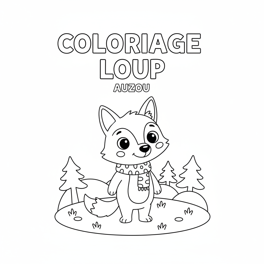 Coloriage Loup Auzou Gratuit à Imprimer pour Enfants