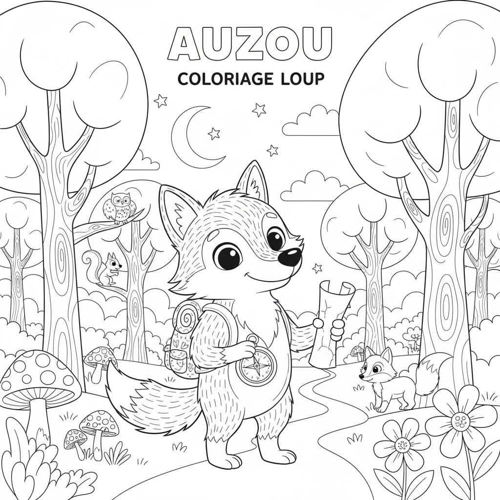 Coloriage coloriage loup auzou 2