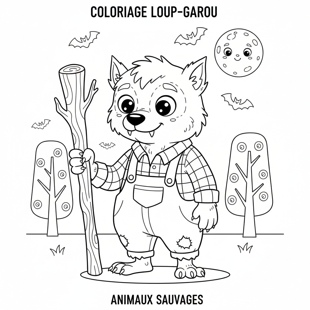 Coloriage coloriage loup garou 2