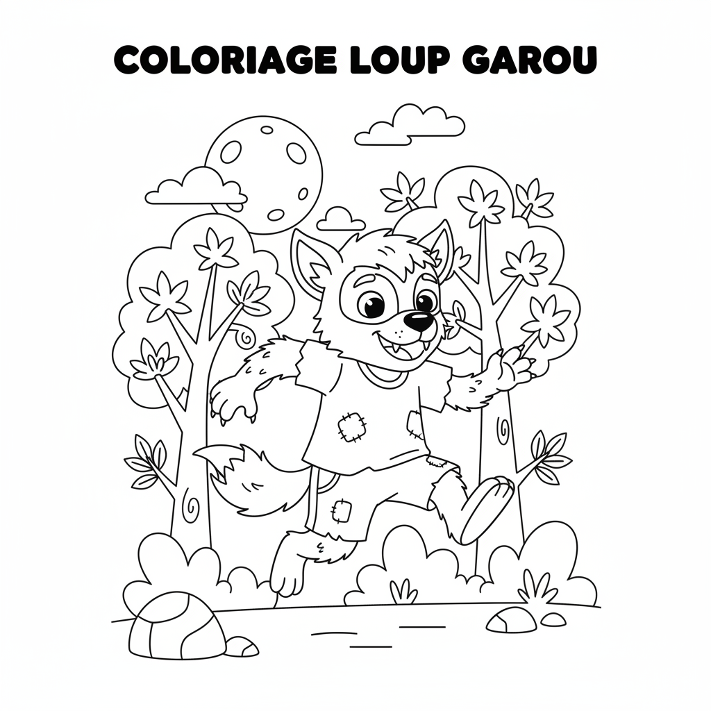 Coloriage coloriage loup garou 5