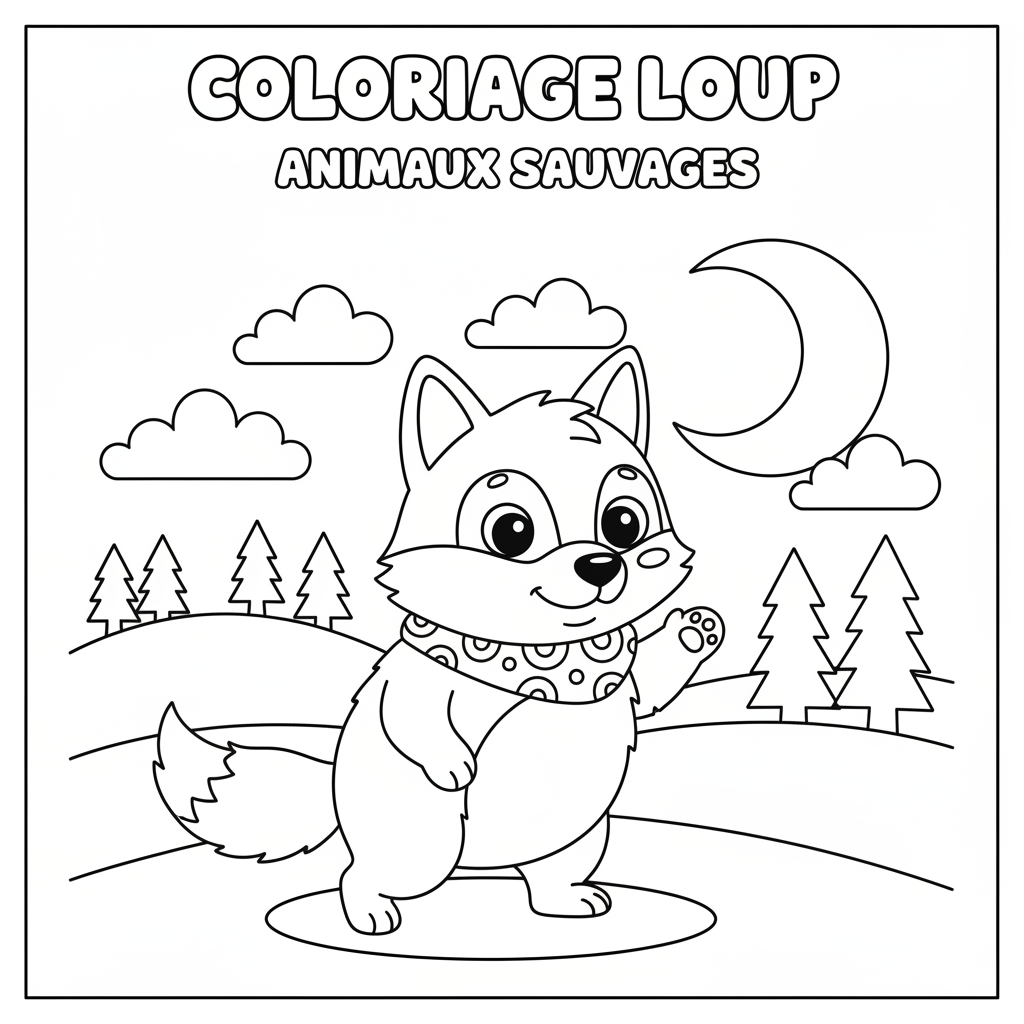 Coloriage coloriage loup imprimer 1