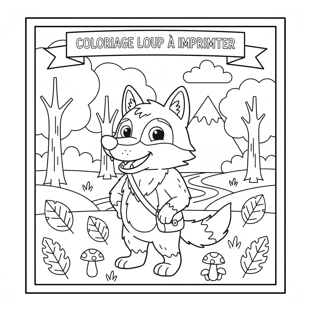 Coloriage coloriage loup imprimer 3