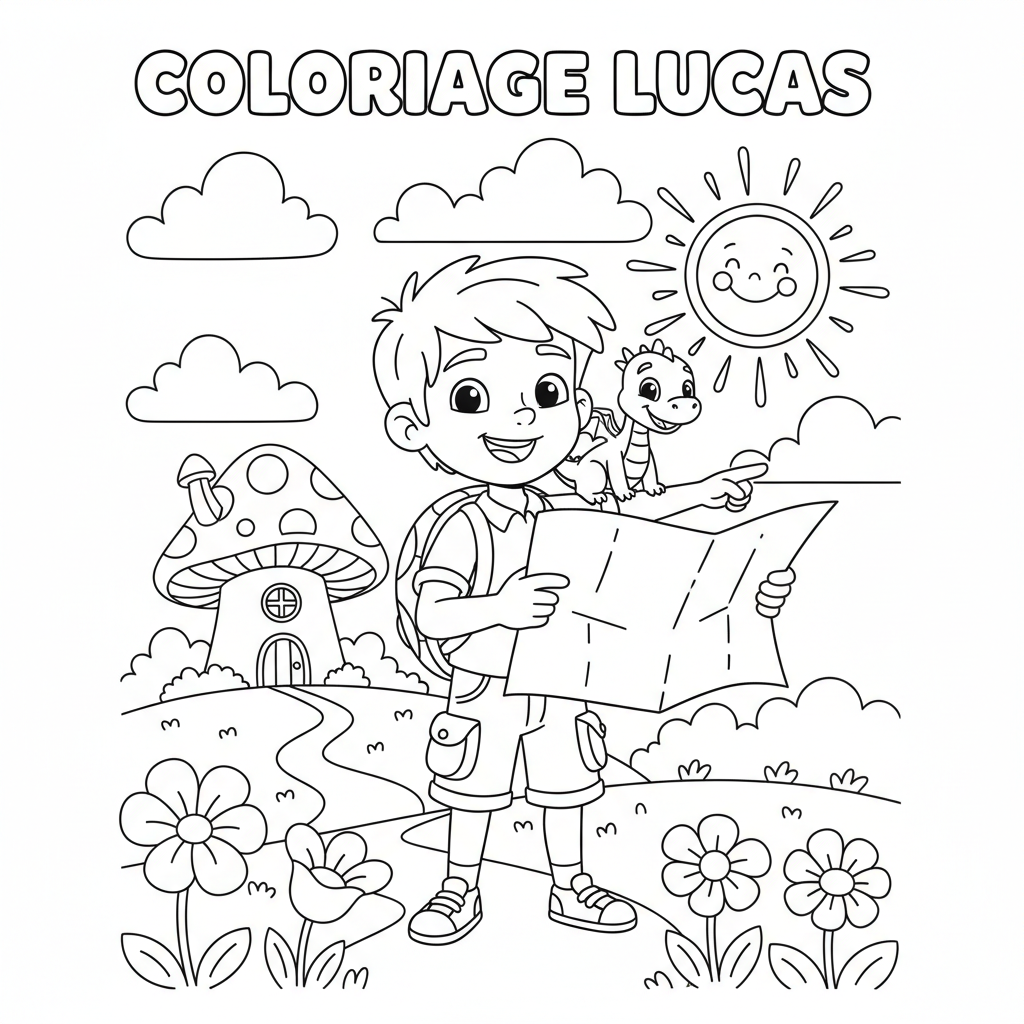 Coloriage Lucas Gratuit à Imprimer pour Enfants