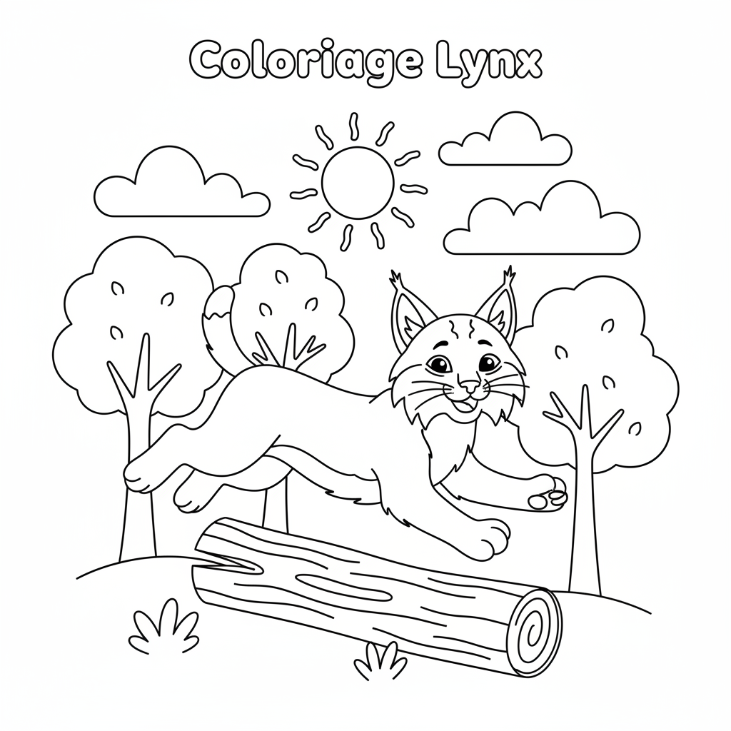 Coloriage coloriage lynx 5