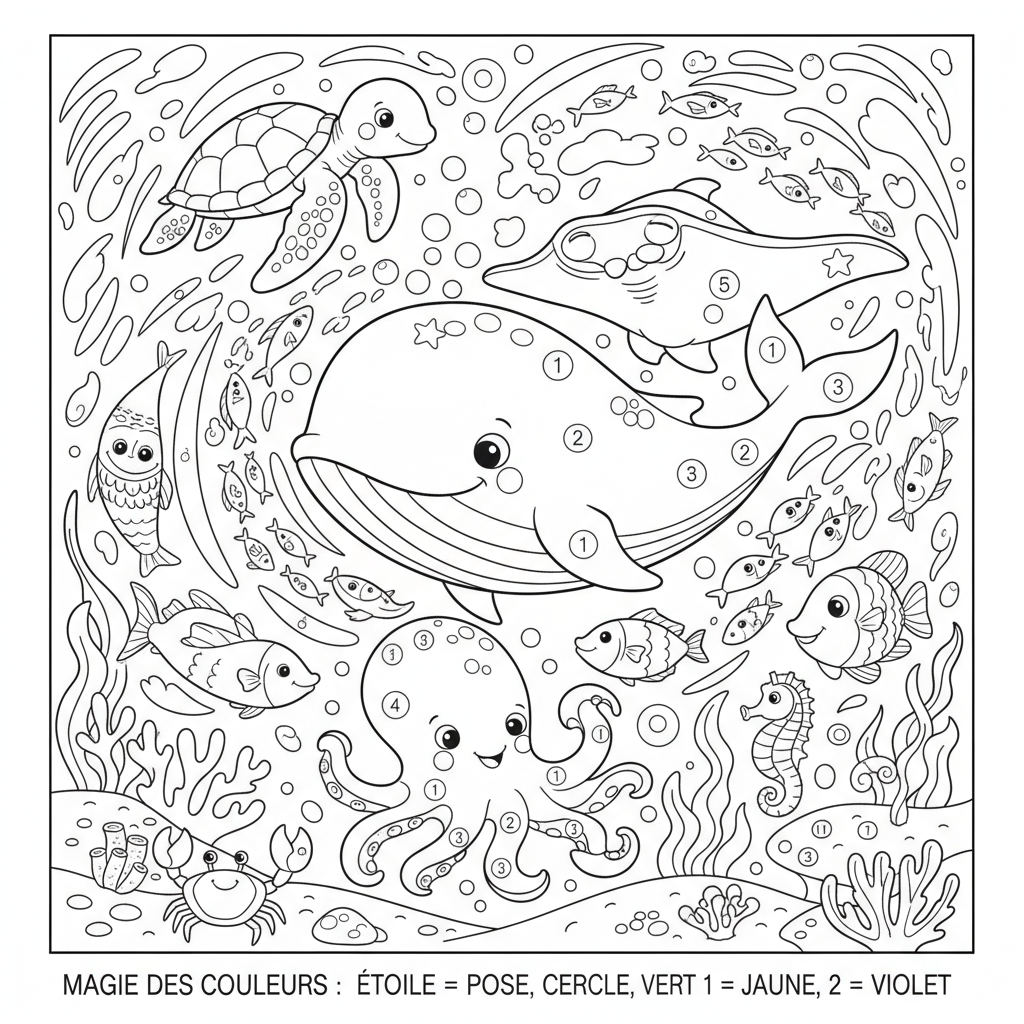 Coloriage coloriage magique à imprimer adulte 5