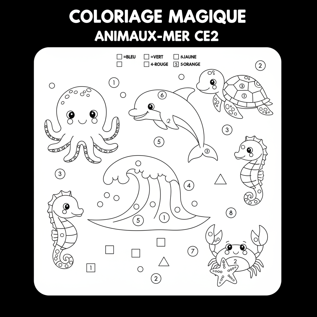 Coloriage coloriage magique à imprimer ce2