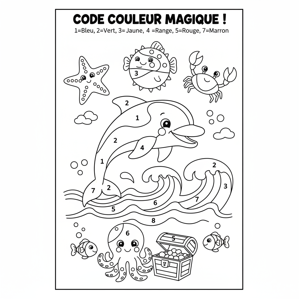 Coloriage coloriage magique à imprimer maternelle