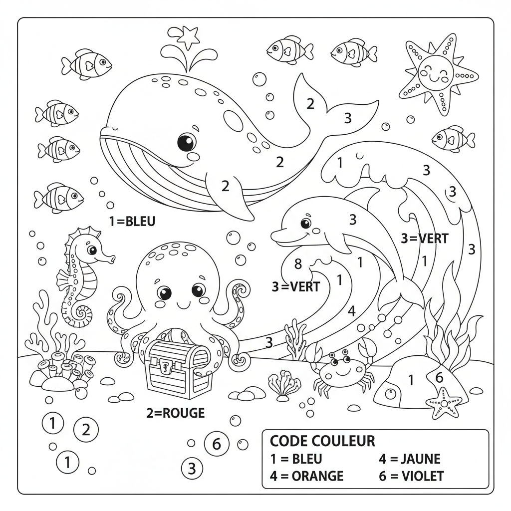 Coloriage coloriage magique à imprimer maternelle 2