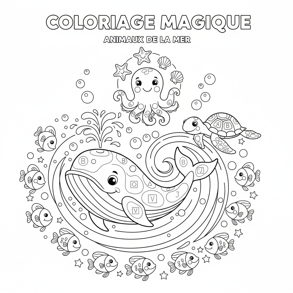 Coloriage coloriage magique à imprimer maternelle 5