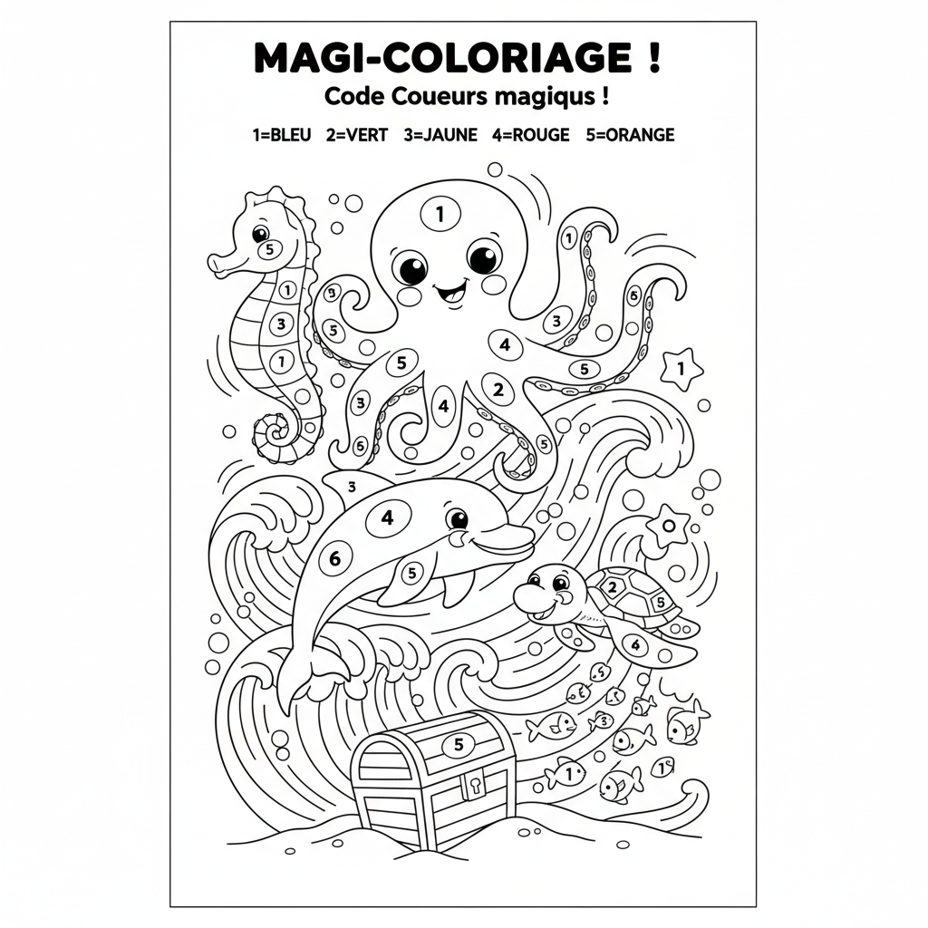 Coloriage coloriage magique à imprimer pdf 5