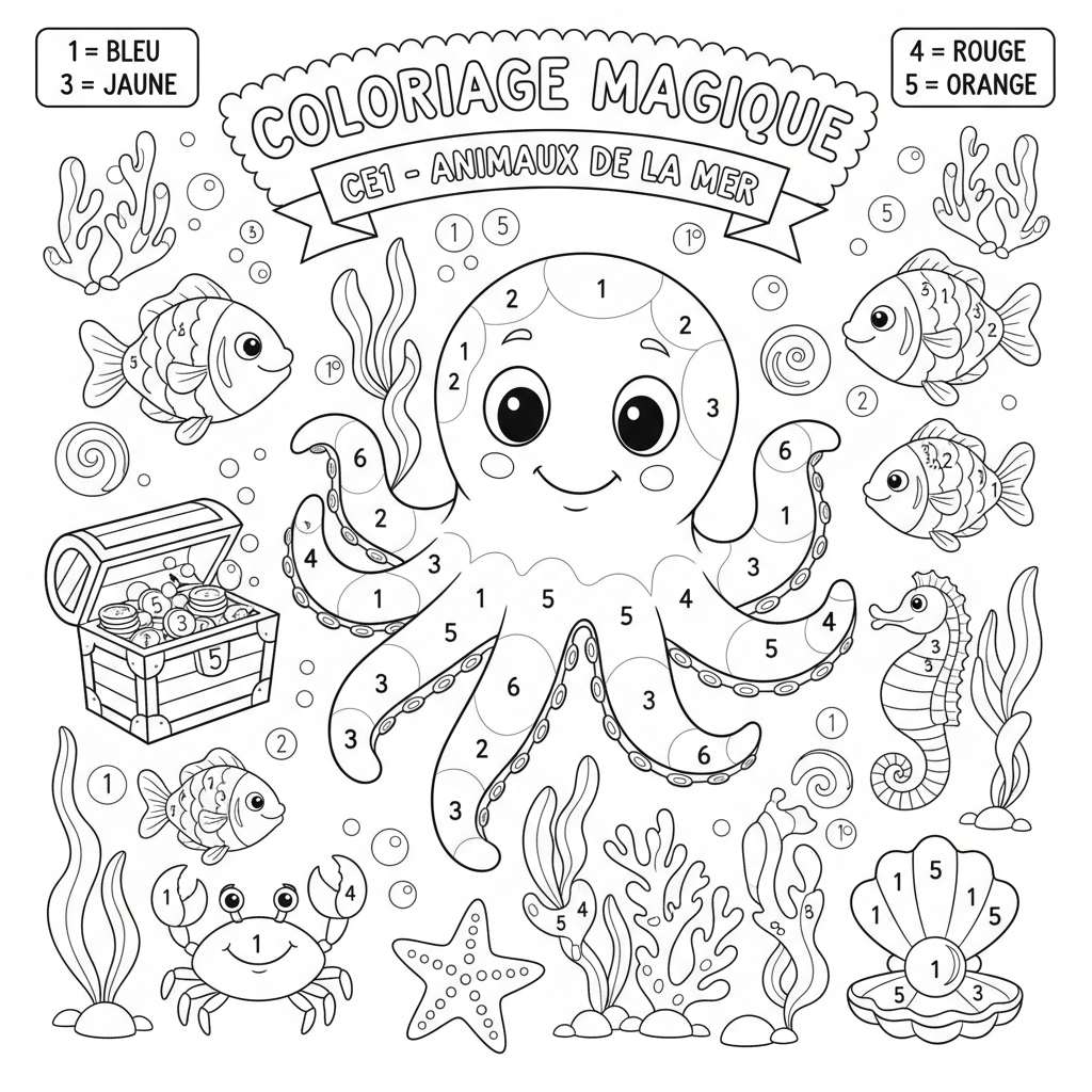 Coloriage coloriage magique a imprimer pour ce1 2