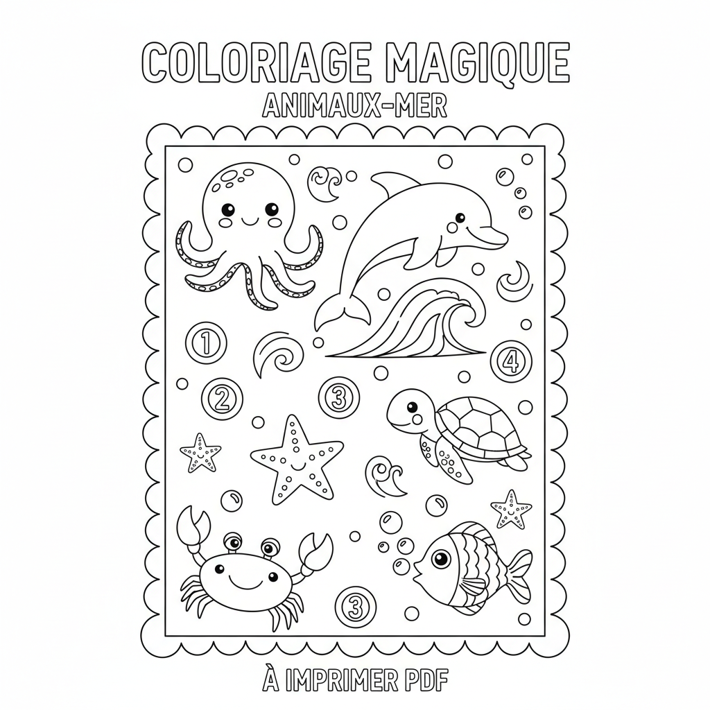 Coloriage coloriage magique adulte à imprimer pdf