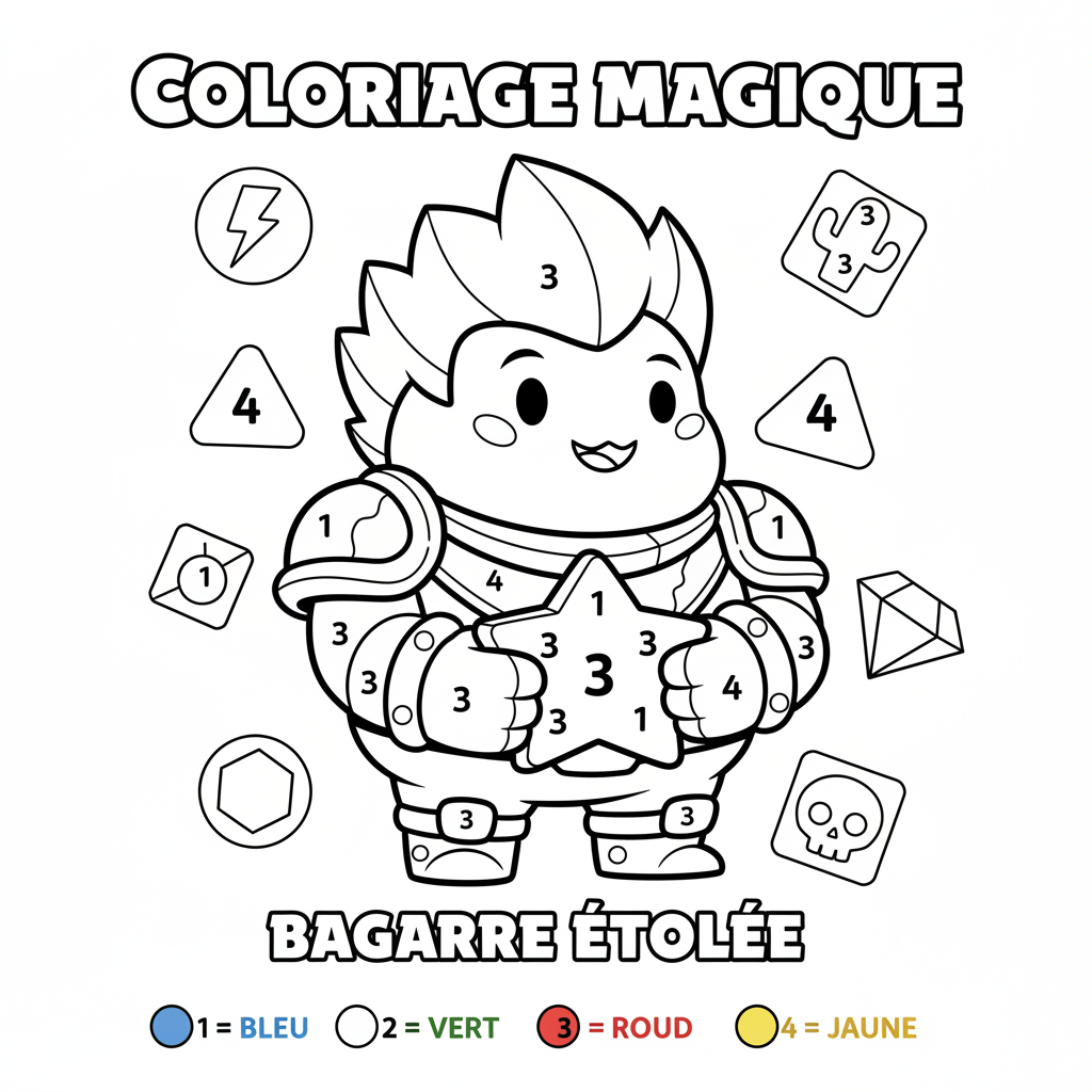 Coloriage coloriage magique brawl star 1