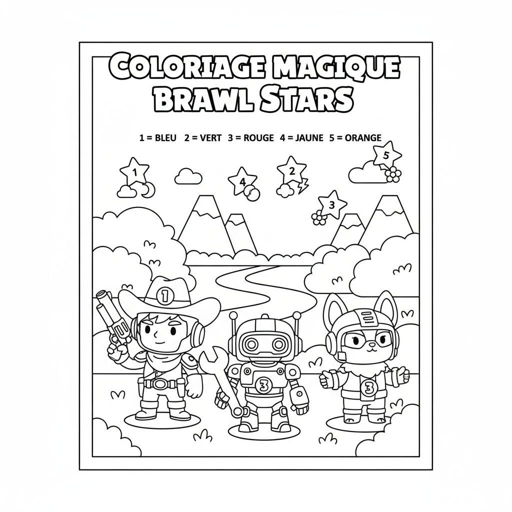 Coloriage coloriage magique brawl star 3