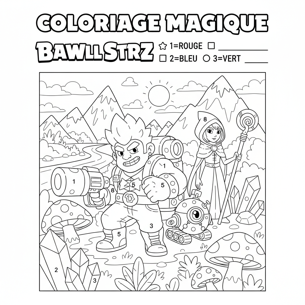 Coloriage coloriage magique brawl stars 3