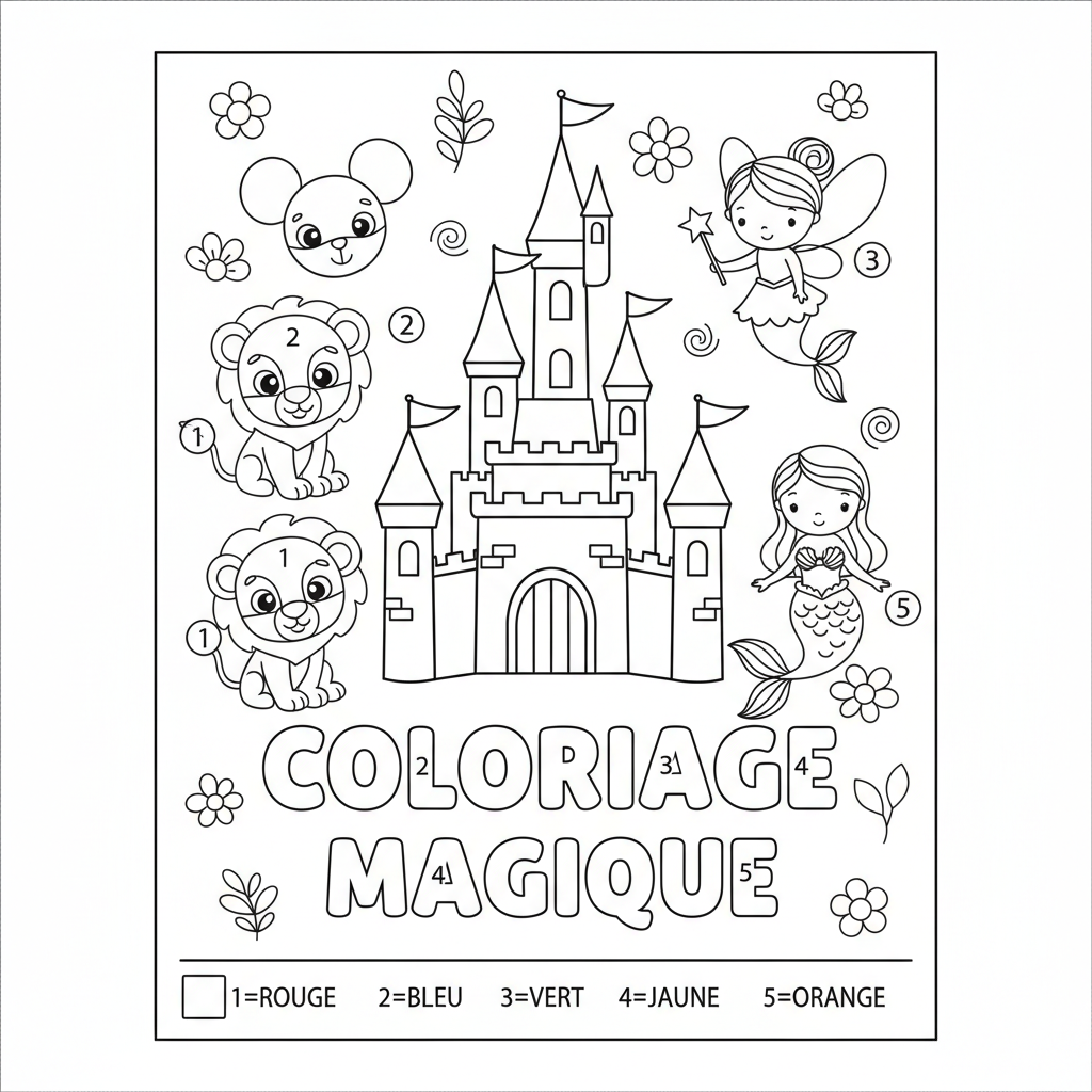 Coloriage Magique Disney Gratuit à Imprimer