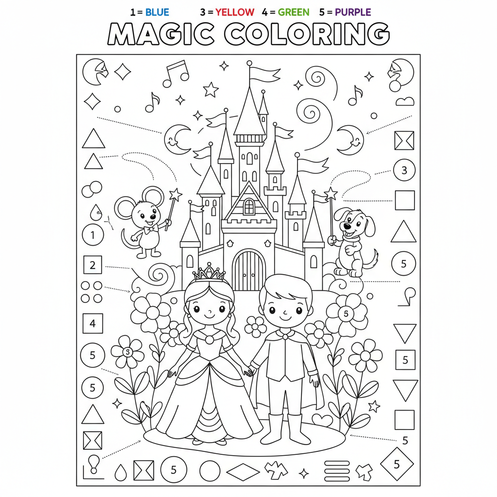 Coloriage coloriage magique disney 2