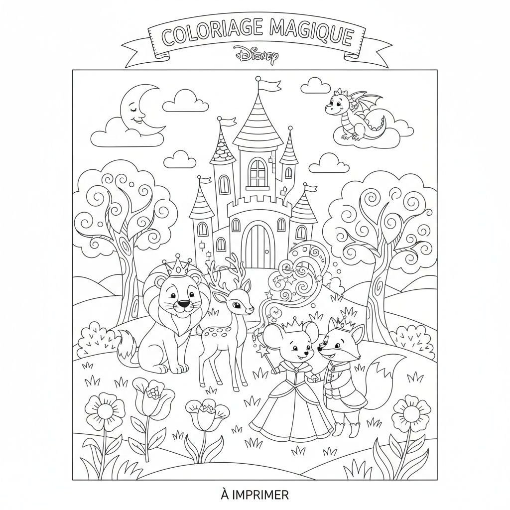 Coloriage coloriage magique disney à imprimer 3