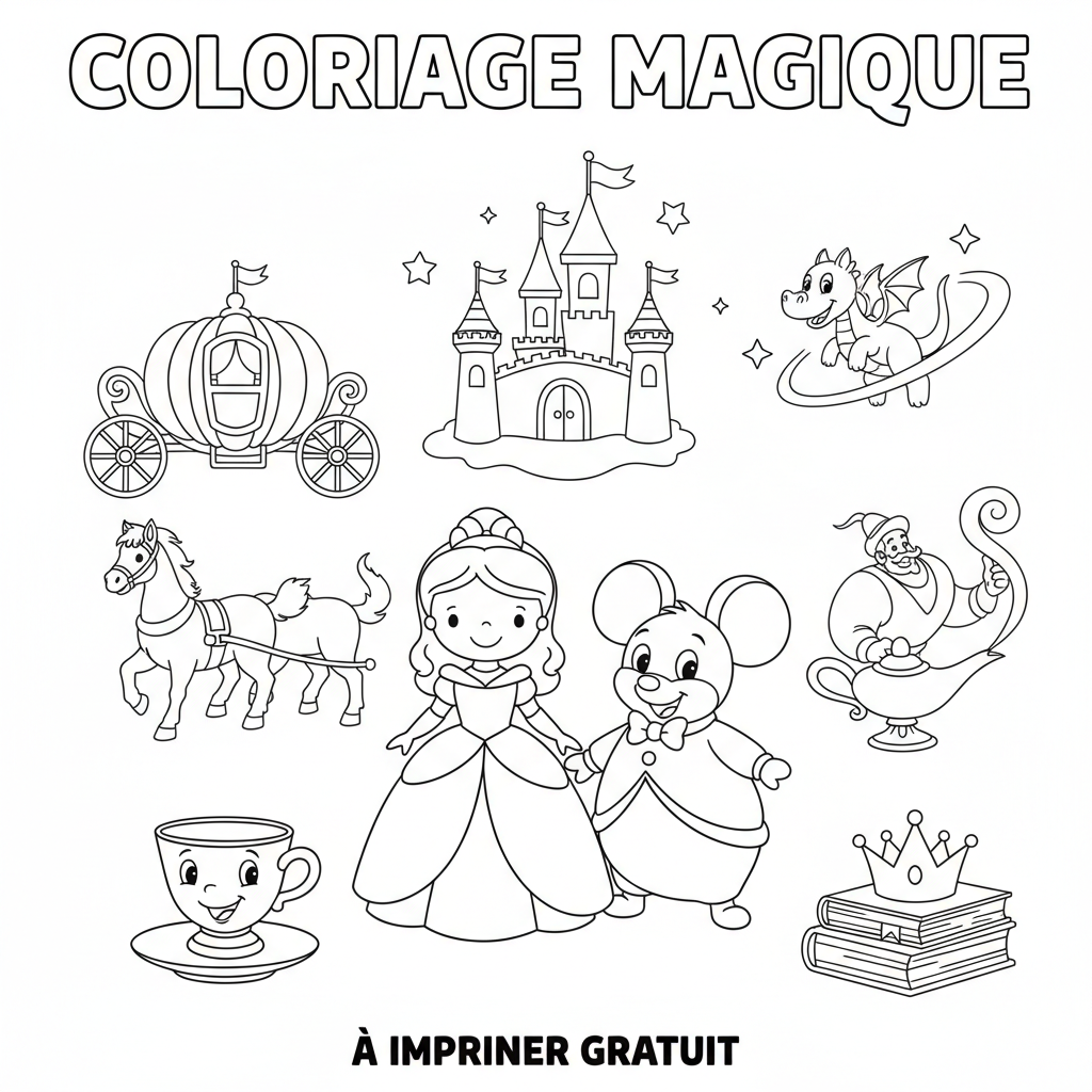Coloriage Magique Disney À Imprimer Gratuit pour Enfants