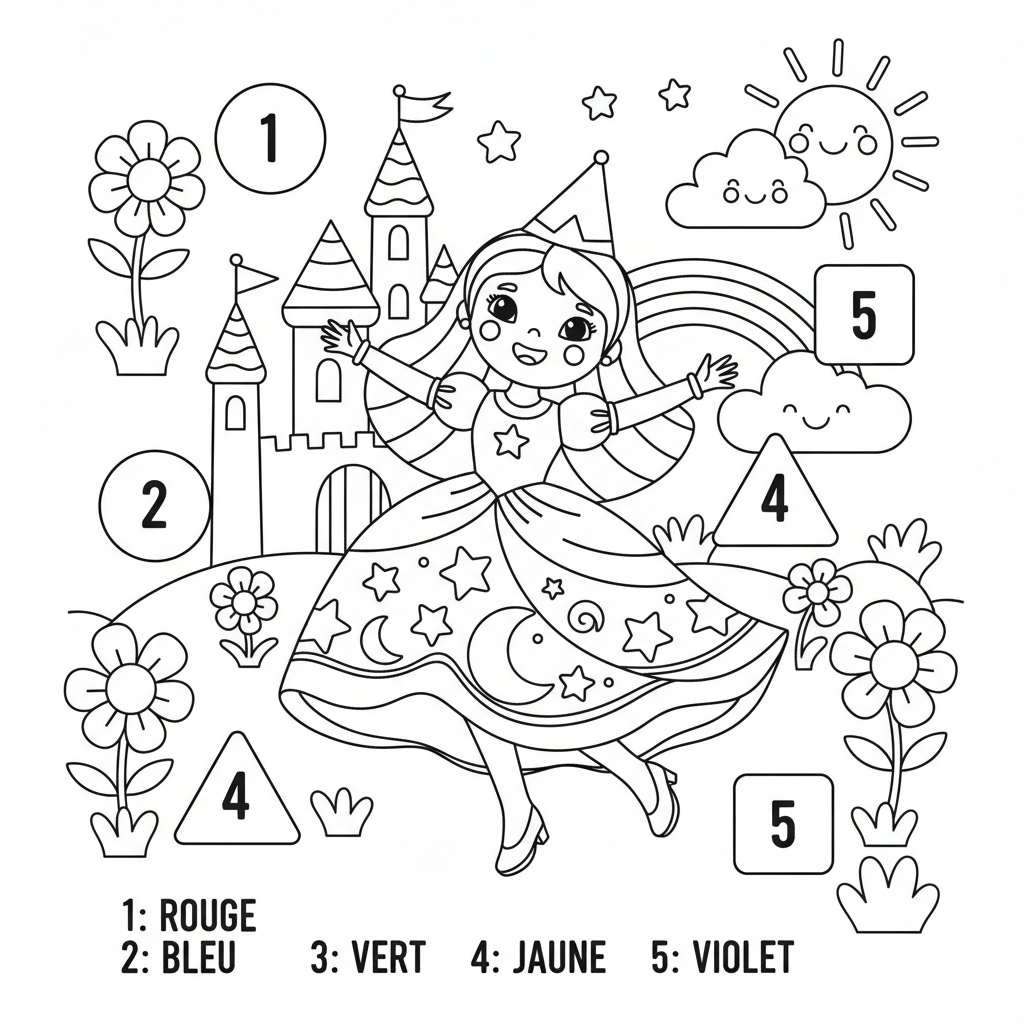 Coloriage coloriage magique disney maternelle 5