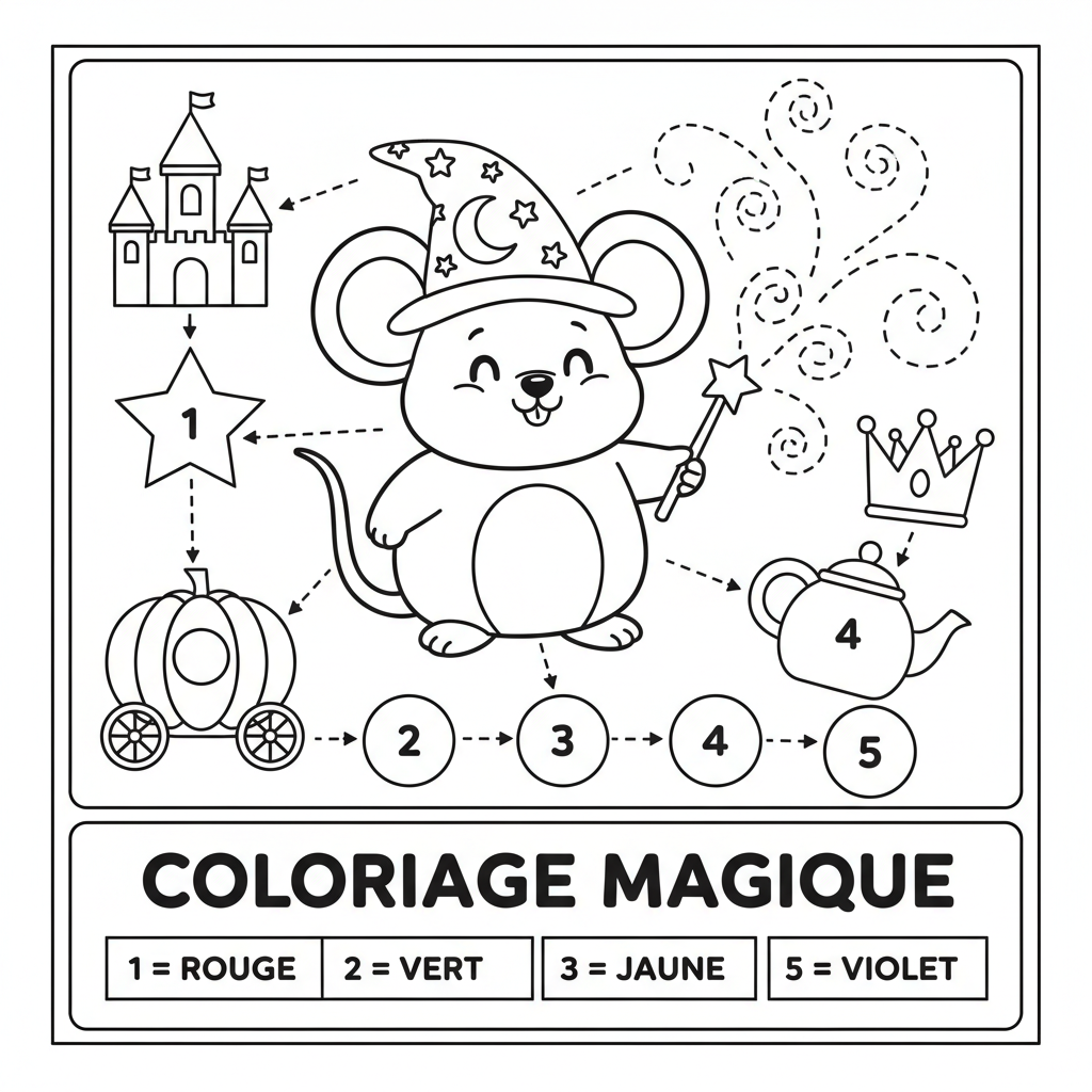 Coloriage Magique Disney PDF Gratuit à Imprimer