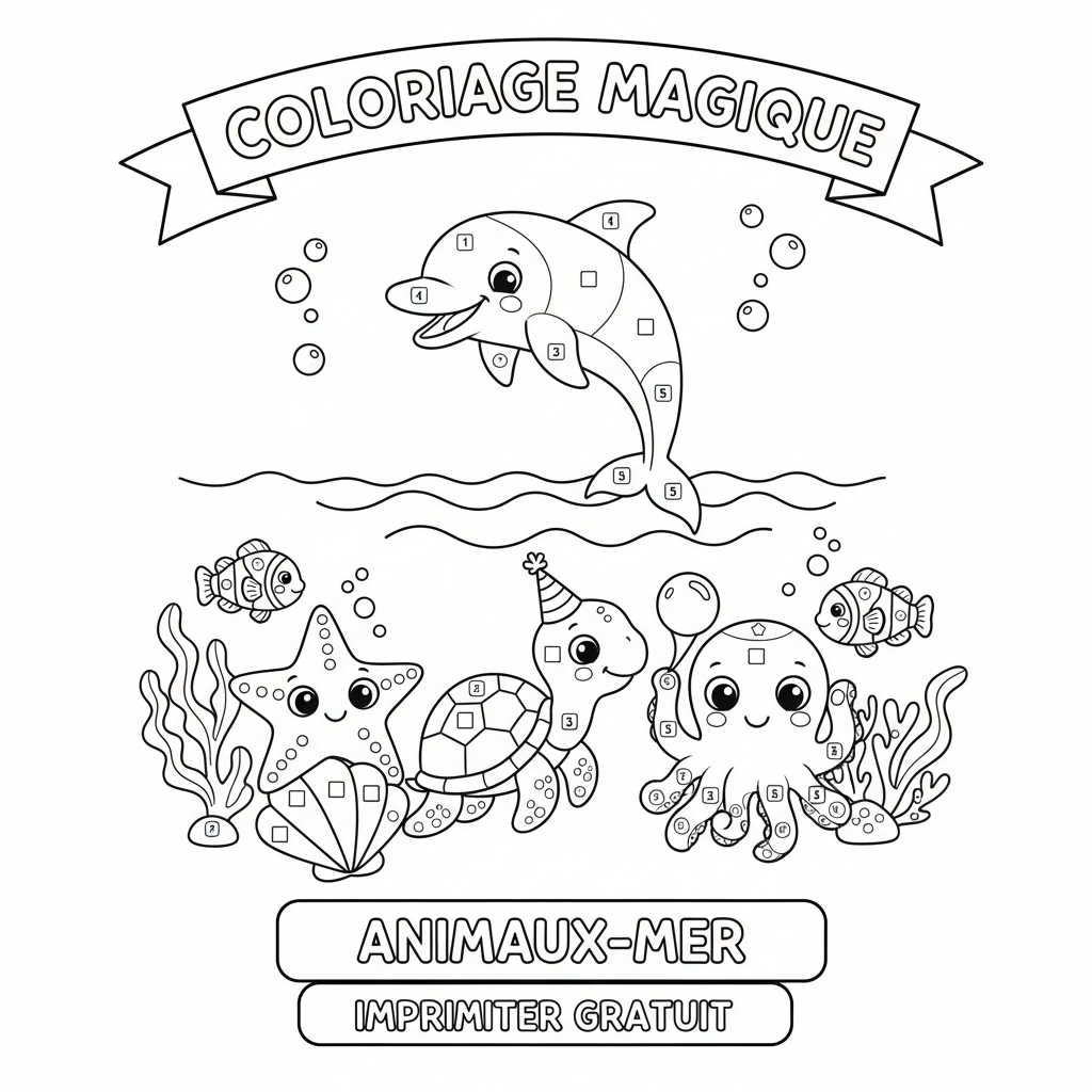 Coloriage coloriage magique imprimer gratuit