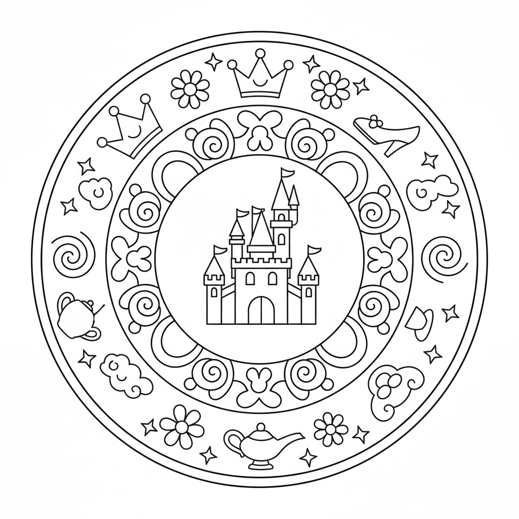 Coloriage coloriage mandala disney 2