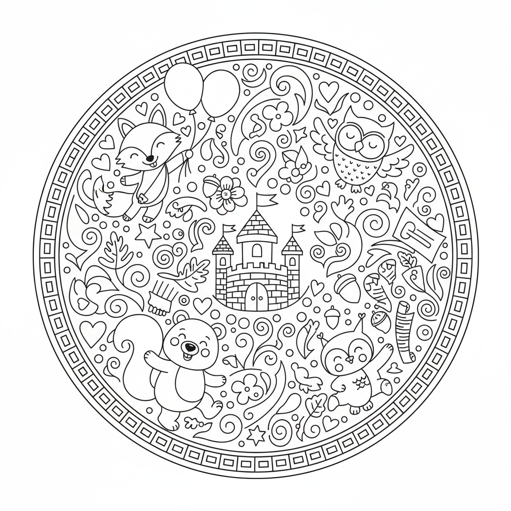 Coloriage coloriage mandala disney 5