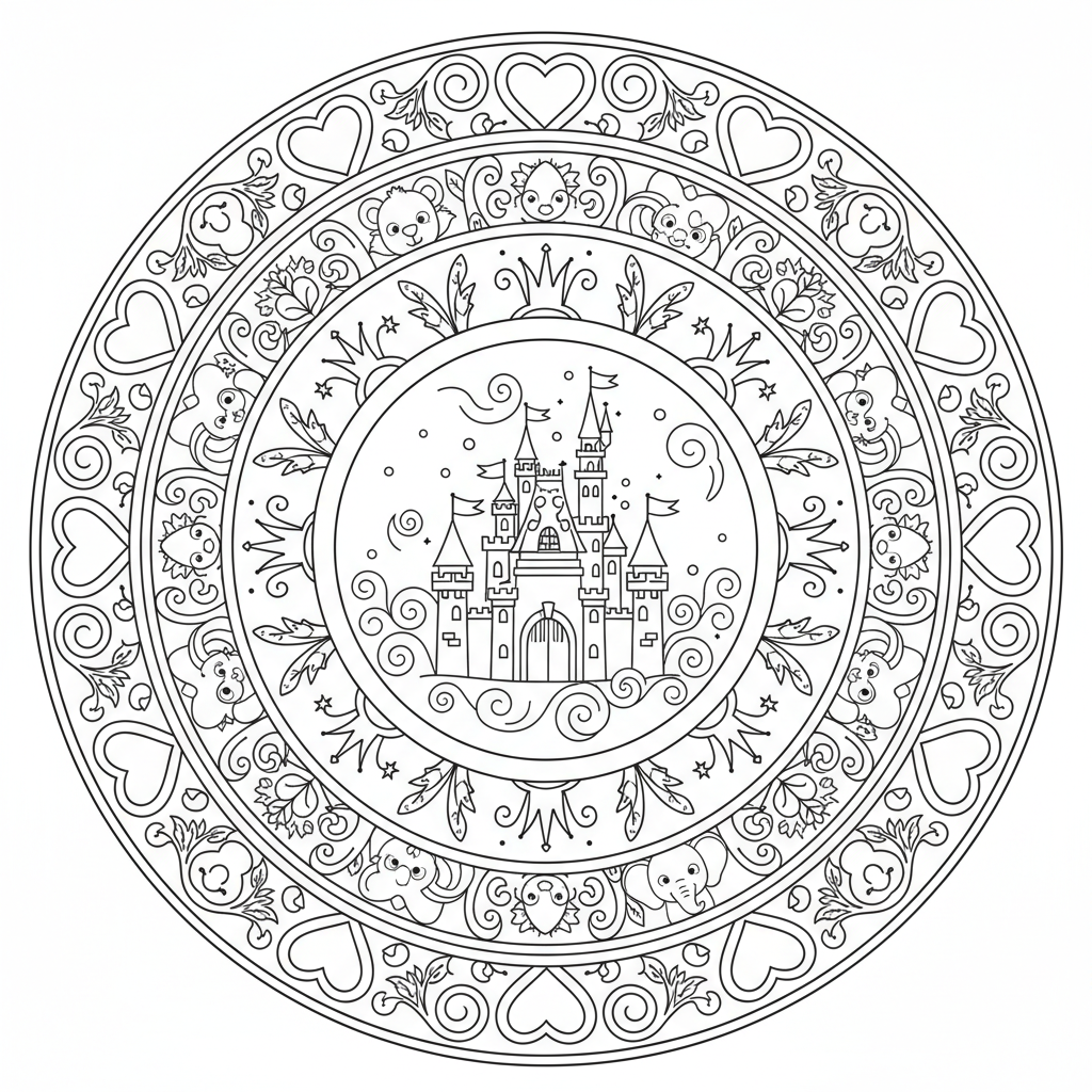 Coloriage coloriage mandalas disney 2