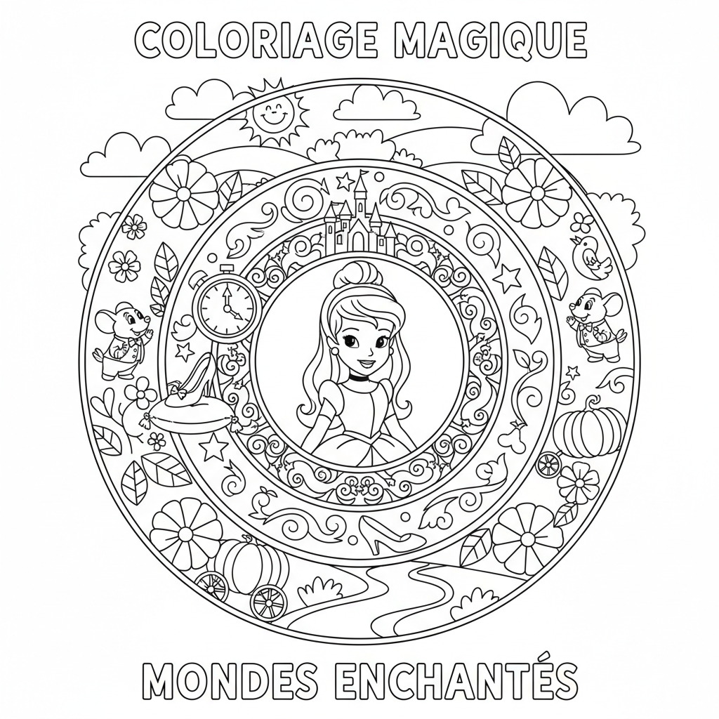 Coloriage coloriage mandalas disney 3