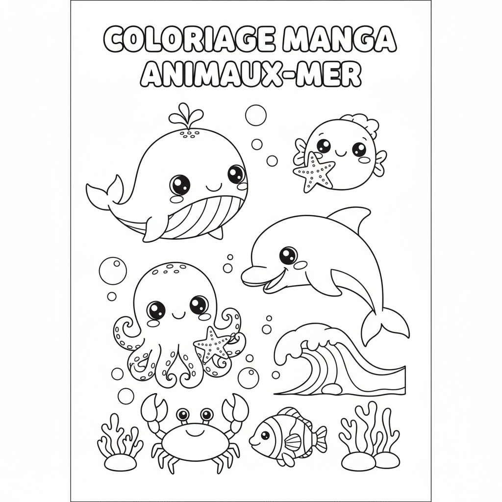 Coloriage coloriage manga à imprimer pdf